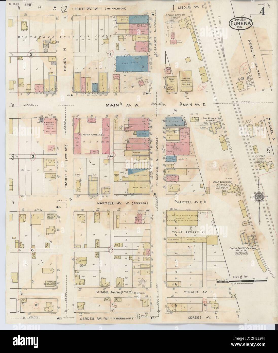 Eureka south dakota map hires stock photography and images Alamy
