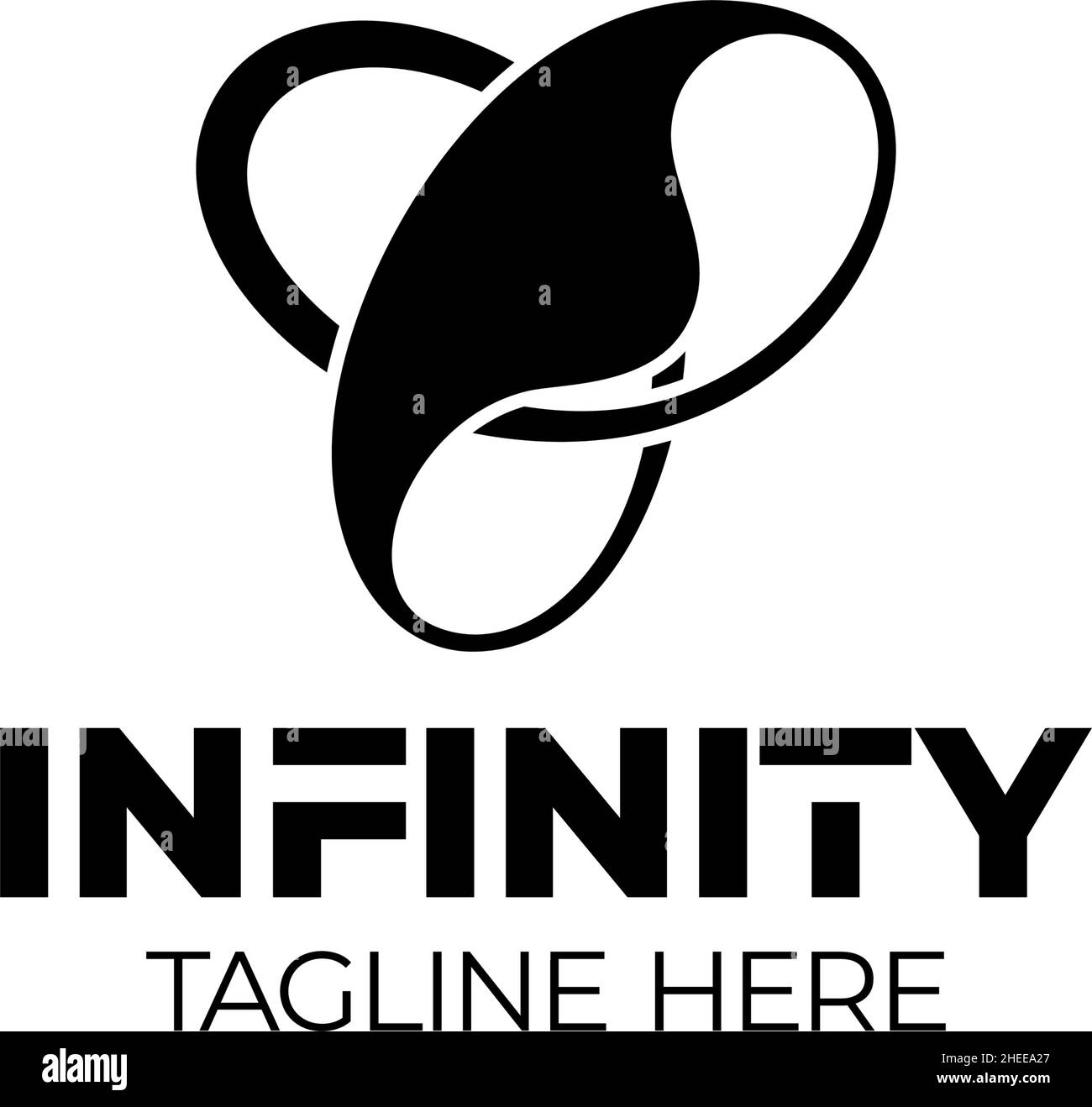 Trinity infinity logo vector. triple knot Loop logotype. endless logo, like rainbow ribbon. Infinity abstract emblem. Stock Vector