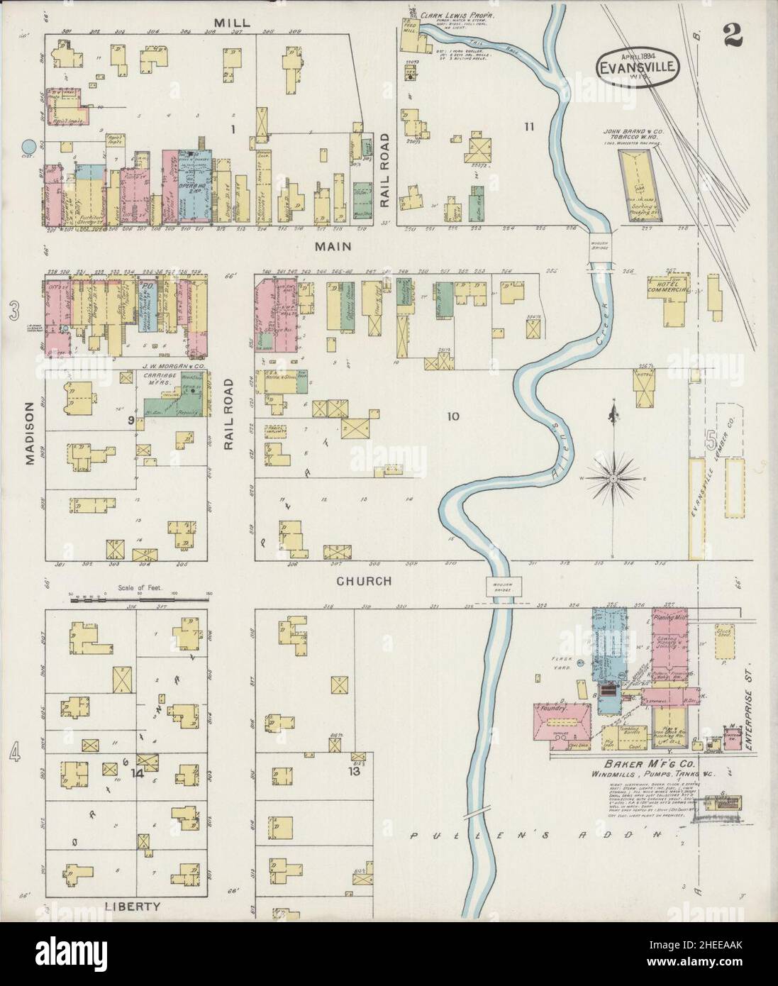 Evansville wisconsin map hires stock photography and images Alamy