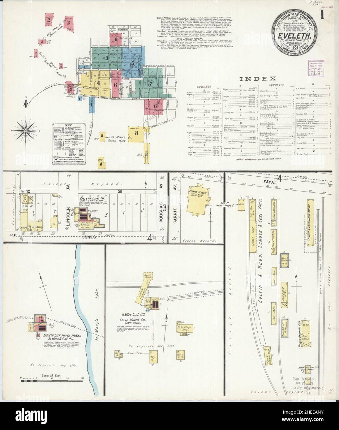 Map of eveleth minnesota hires stock photography and images Alamy