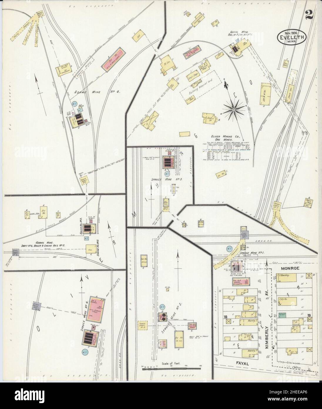 Map of eveleth minnesota hires stock photography and images Alamy