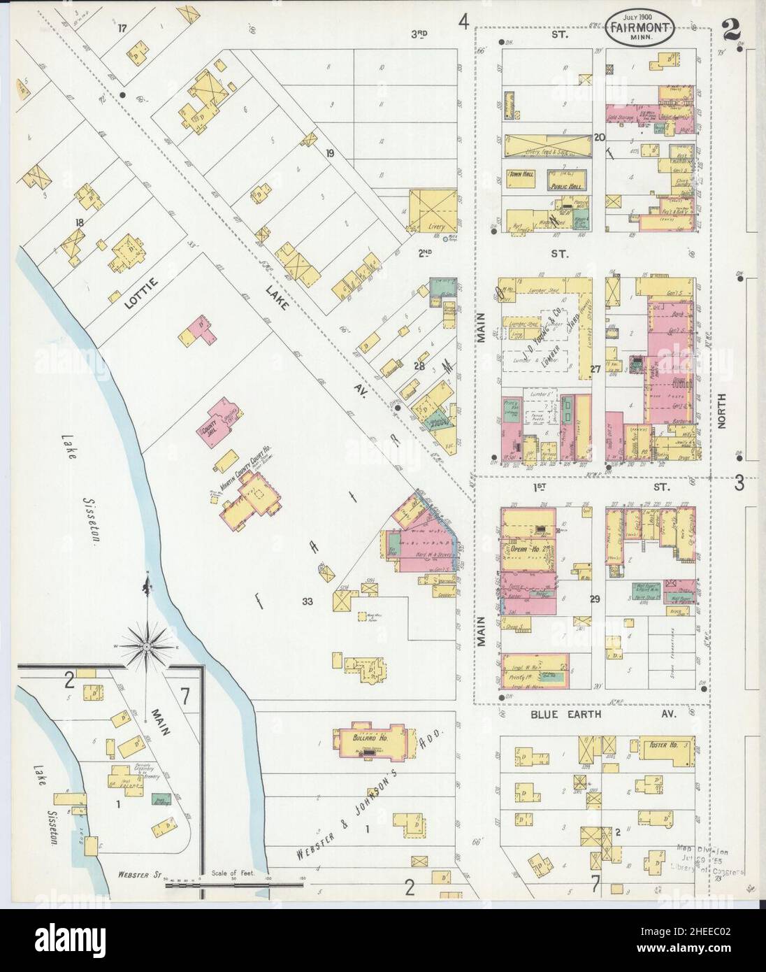 Sanborn Fire Insurance Map from Fairmont, Martin County, Minnesota