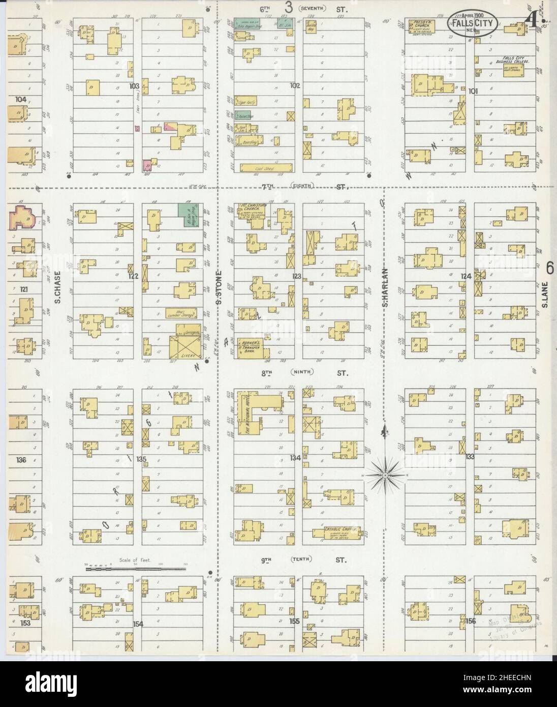 Map of falls city hires stock photography and images Alamy