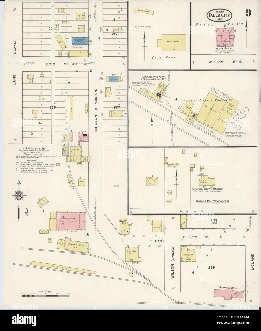 Map of falls city hires stock photography and images Alamy