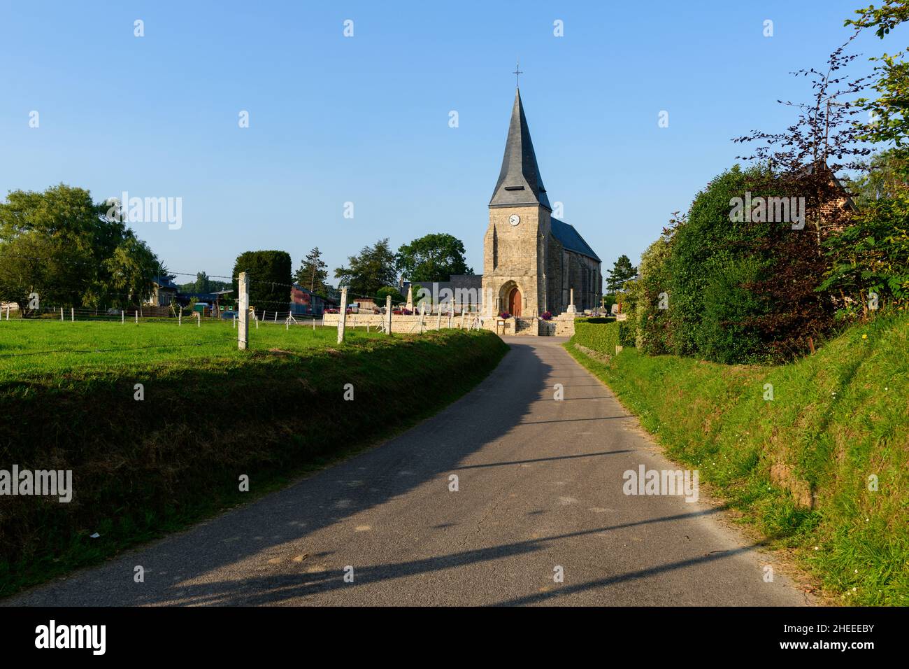 This landscape photo was taken in Europe, France, Normandy, Seine ...