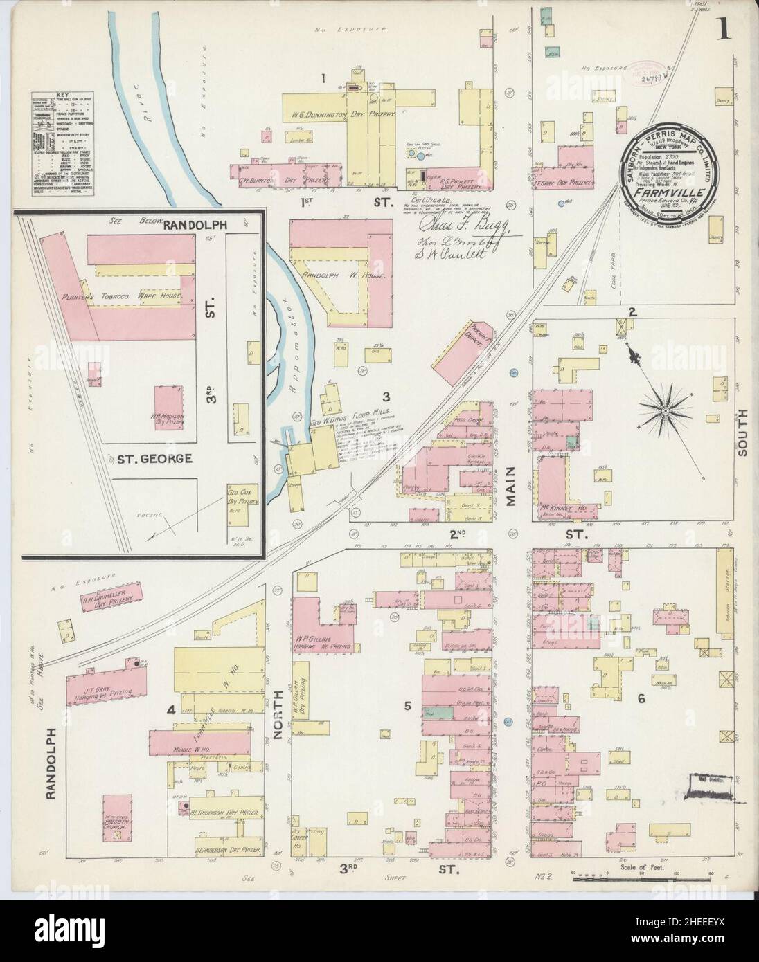Map of farmville virginia hires stock photography and images Alamy