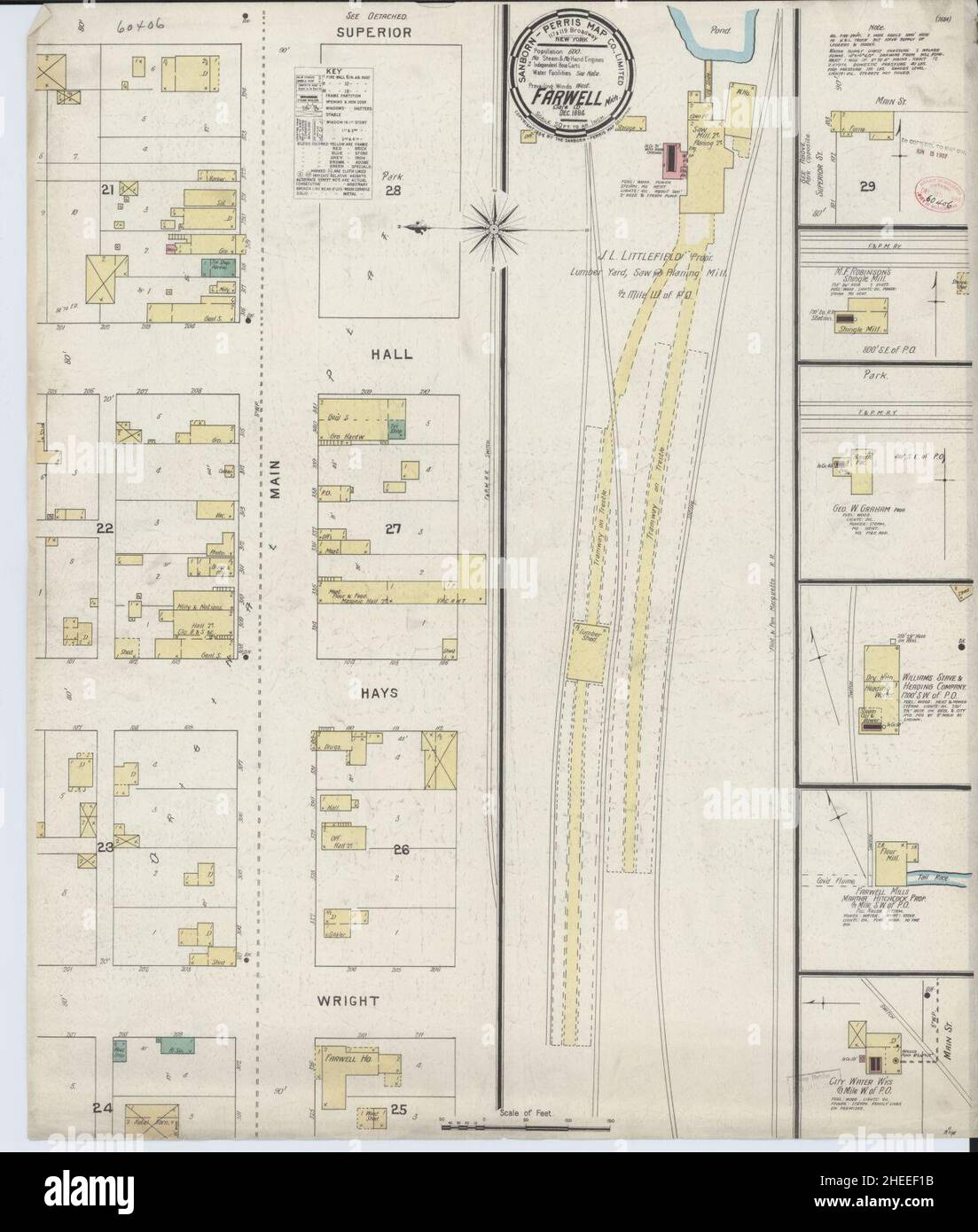 Map of farwell michigan hires stock photography and images Alamy