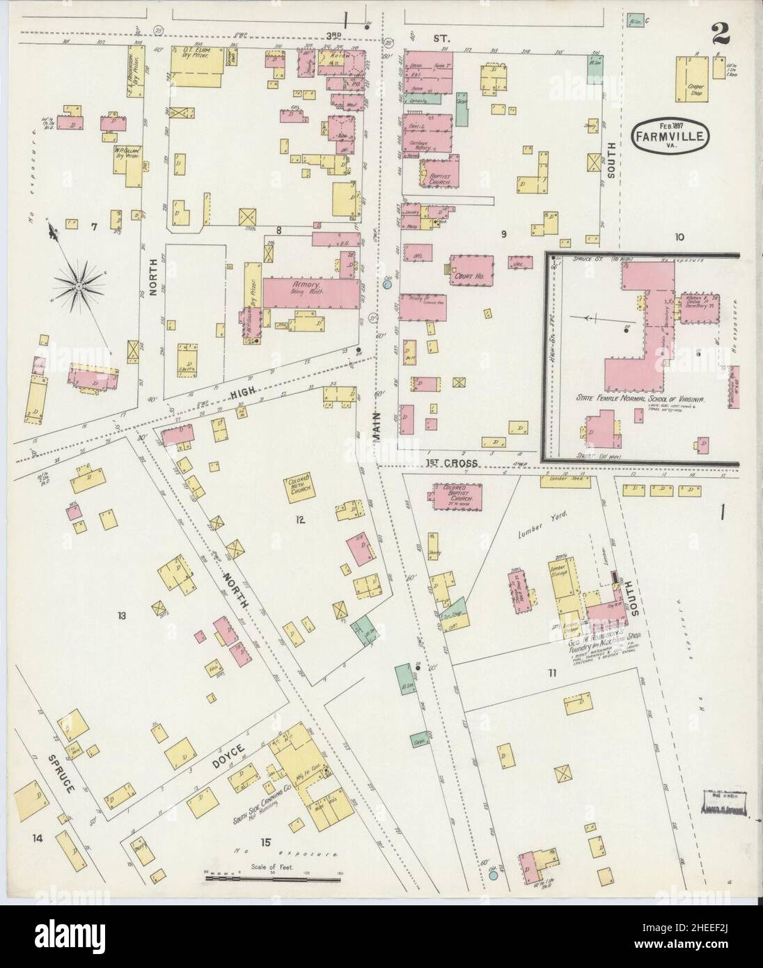 Farmville virginia map hires stock photography and images Alamy