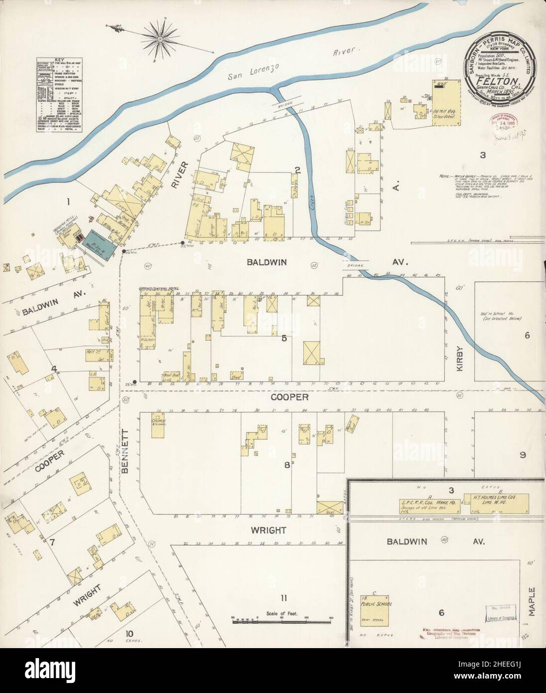 Sanborn Fire Insurance Map from Felton, Santa Cruz County, California ...