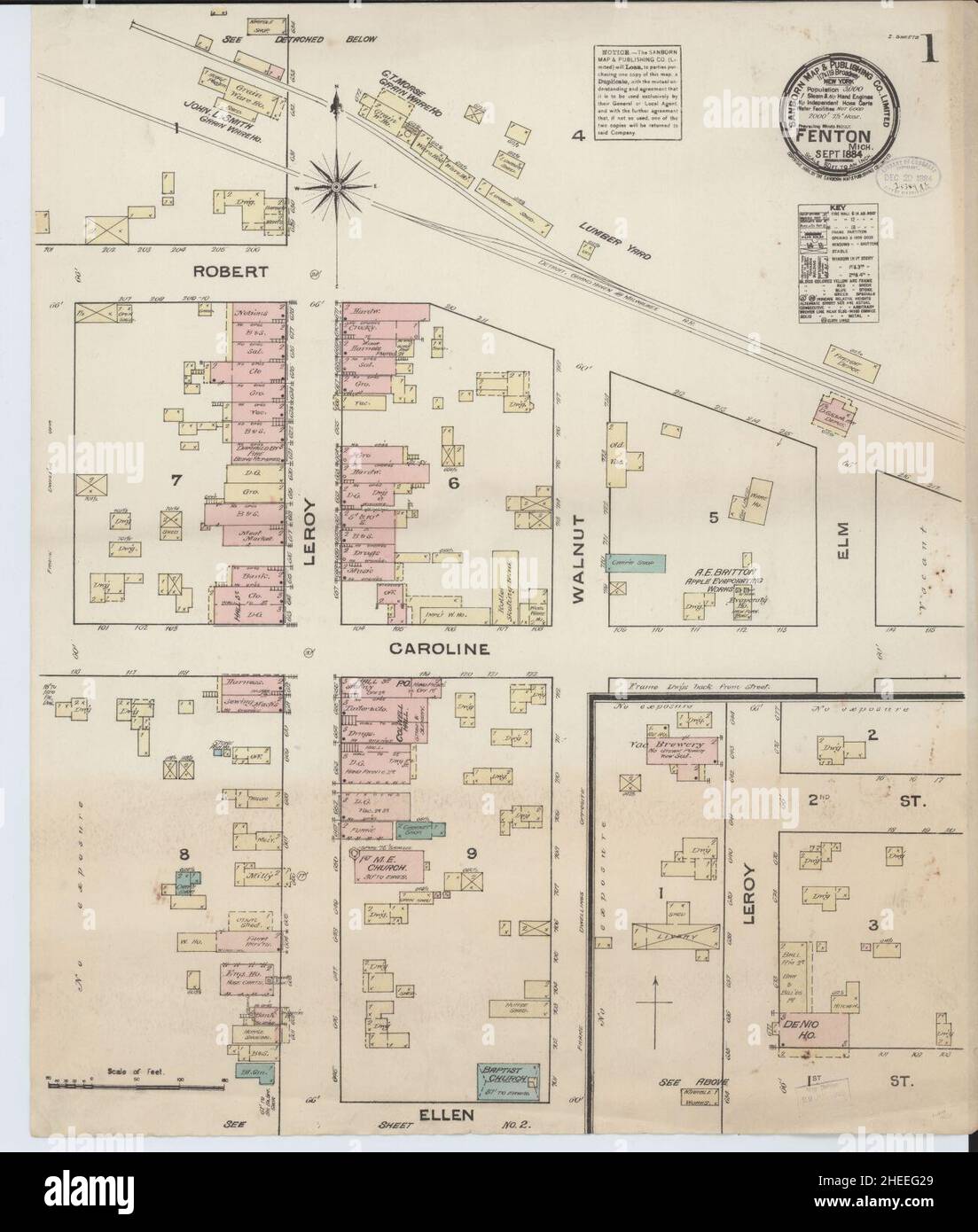 Fenton michigan map hires stock photography and images Alamy