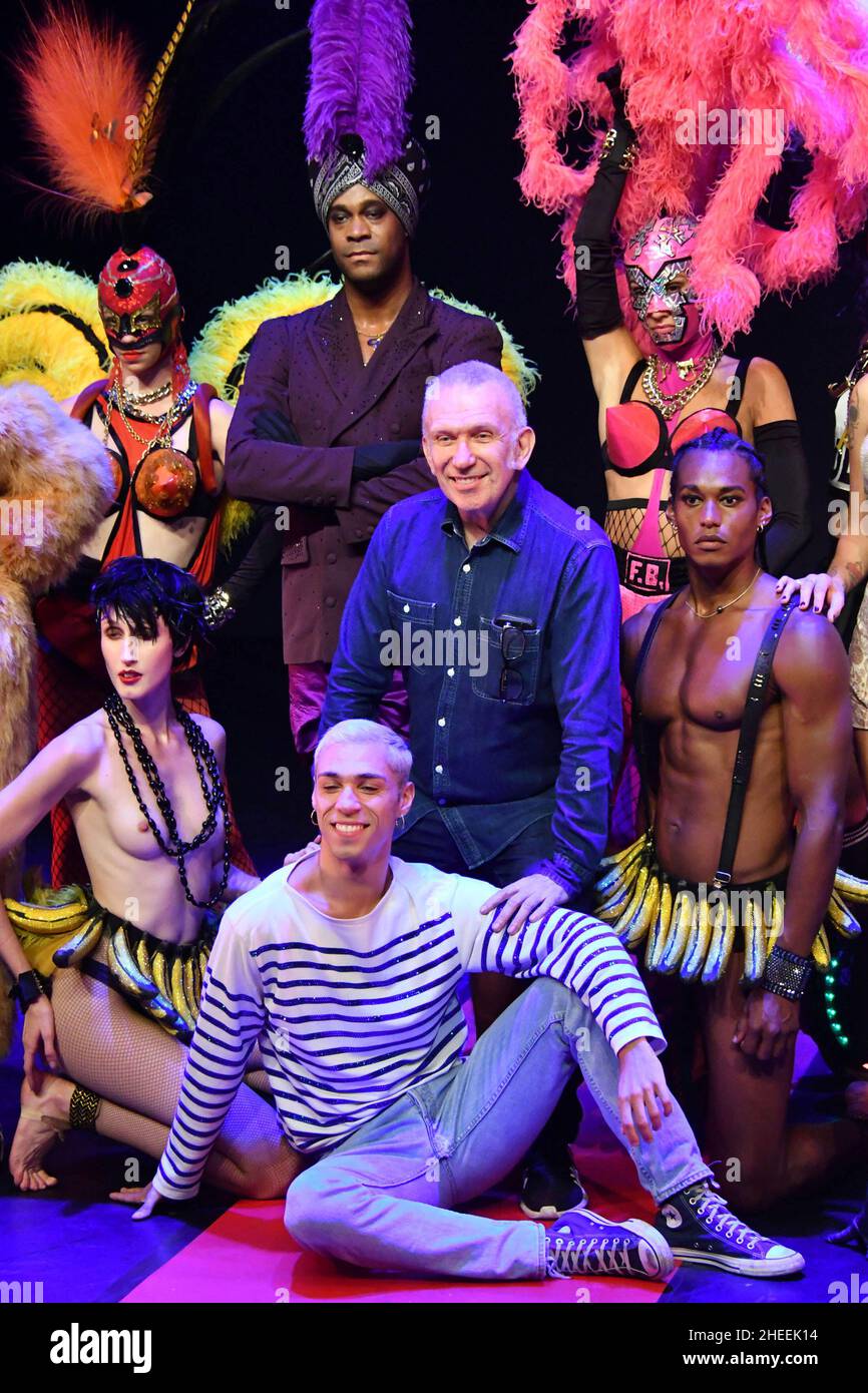 London - Britain - 20190723-Jean Paul Gaultierflamboyant fashion designer  stages production 'somewhere between a revue and a fashion show' based on  his life storycapturing key moments including his time as Pierre Cardin's
