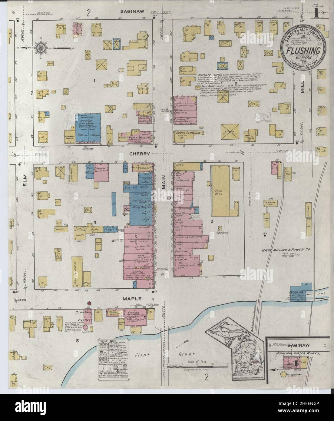 Vintage map of flushing hires stock photography and images Alamy