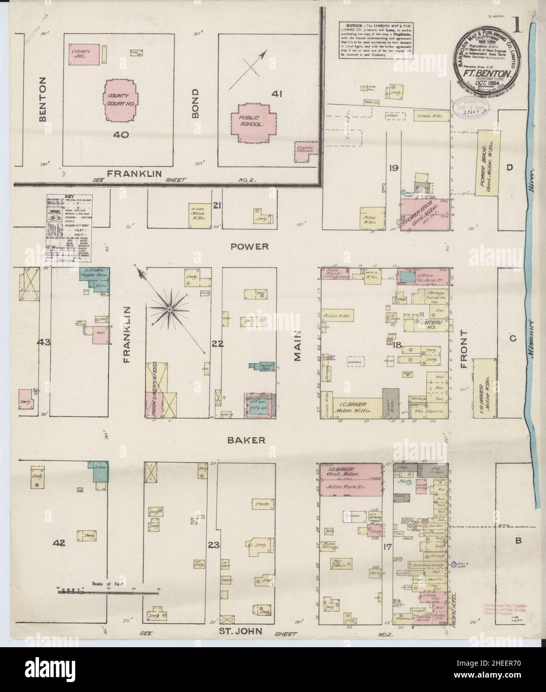 Sanborn Fire Insurance Map from Fort Benton, Chouteau County, Montana