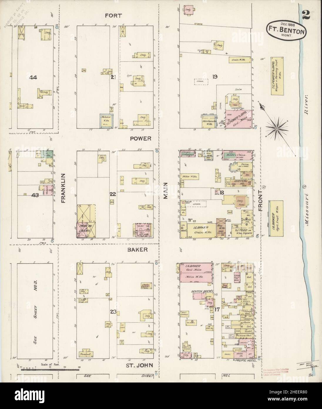 Sanborn Fire Insurance Map from Fort Benton, Chouteau County, Montana