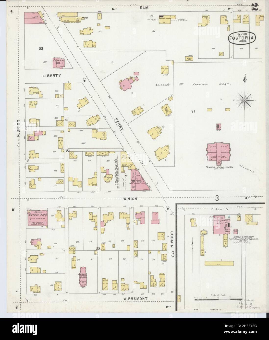 Fostoria ohio map hires stock photography and images Alamy
