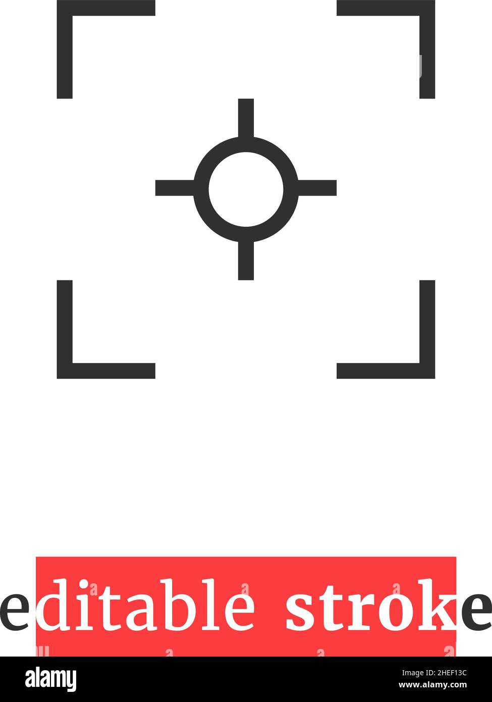 minimal editable stroke capture icon Stock Vector