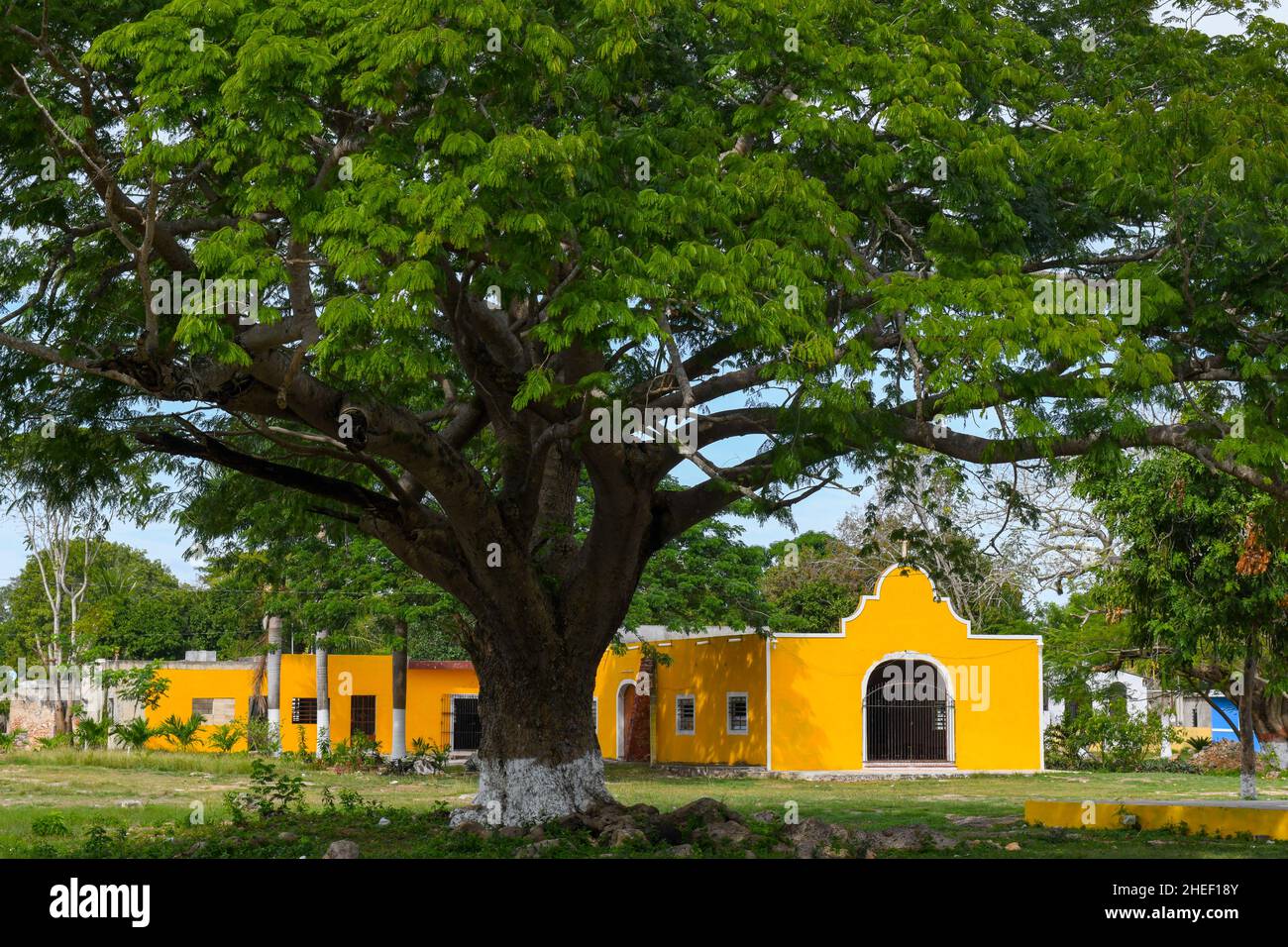Little town of Yaxcopoil, Yucatan, Mexico Stock Photo