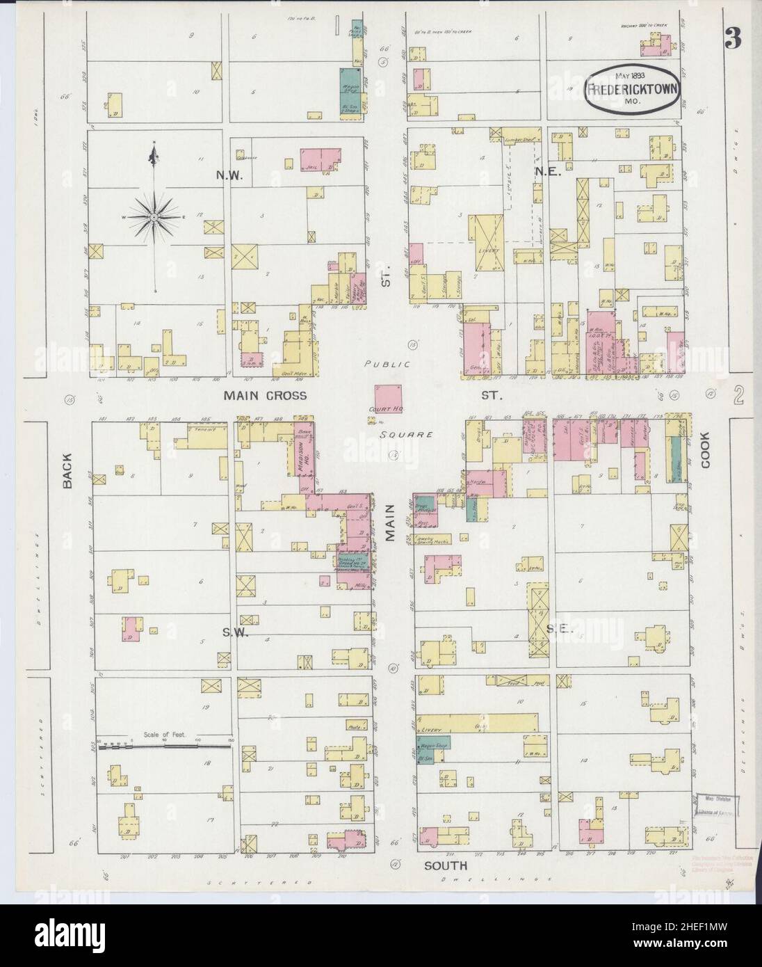 Sanborn Fire Insurance Map from Fredericktown, Madison County, Missouri Stock Photo Alamy