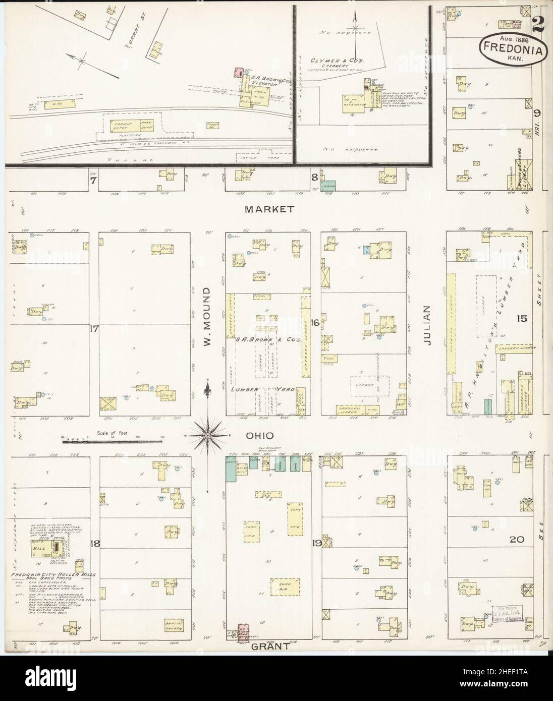 Fredonia kansas map hires stock photography and images Alamy