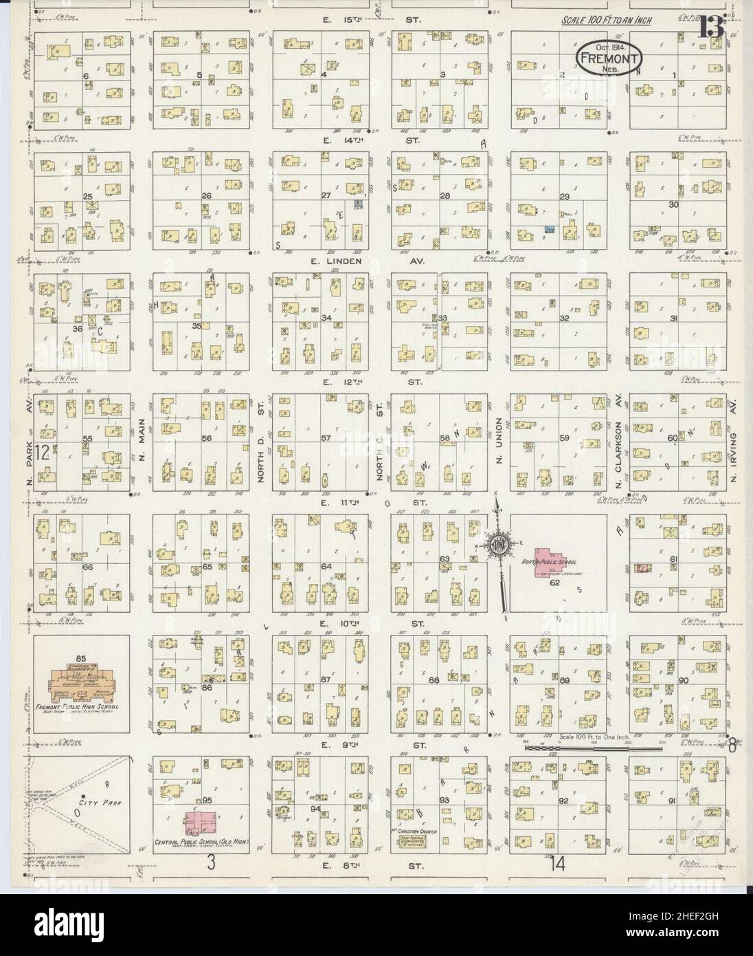 Map Of Fremont Nebraska Hi Res Stock Photography And Images Alamy   Sanborn Fire Insurance Map From Fremont Dodge County Nebraska 2HEF2GH 