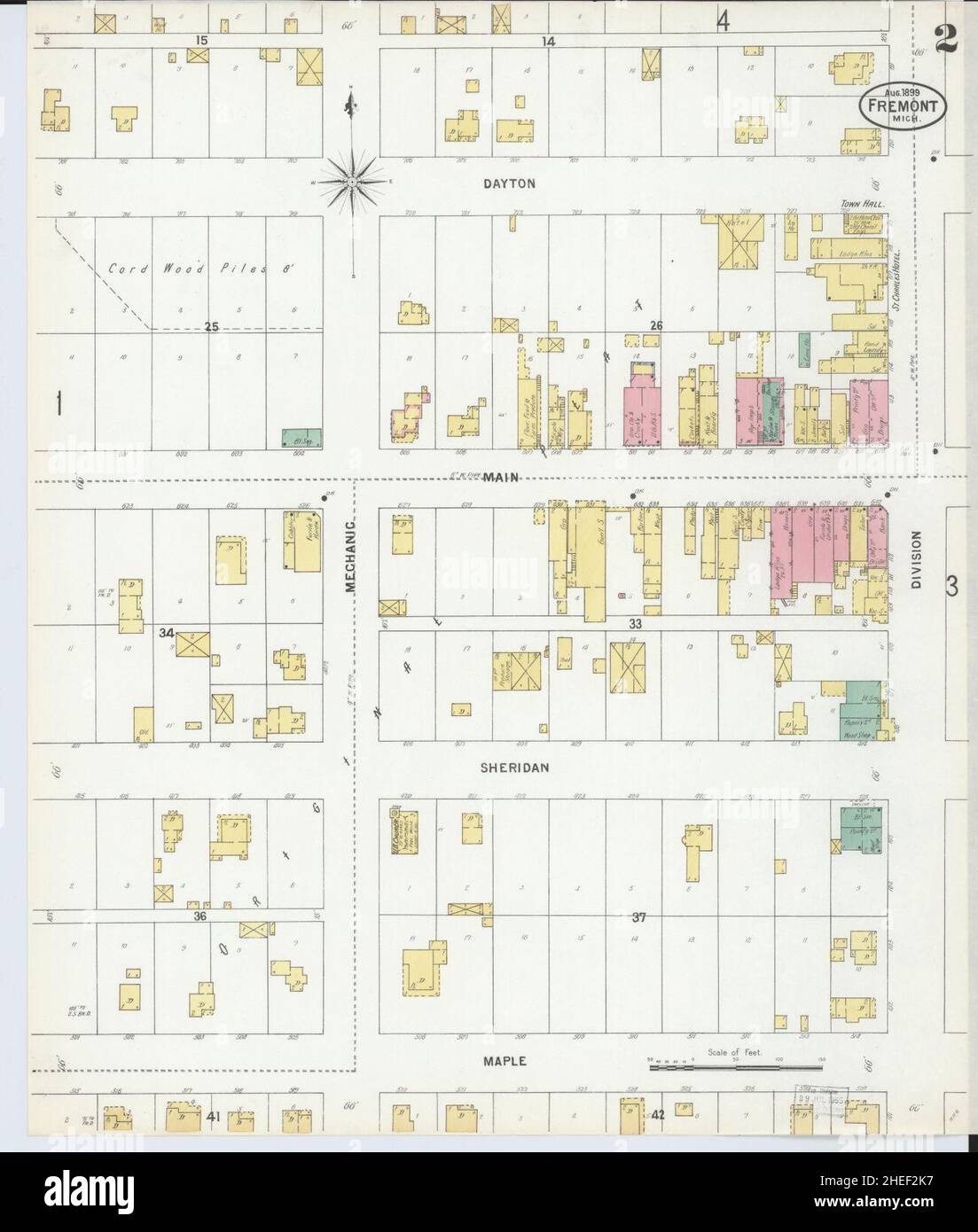 Fremont michigan map hires stock photography and images Alamy