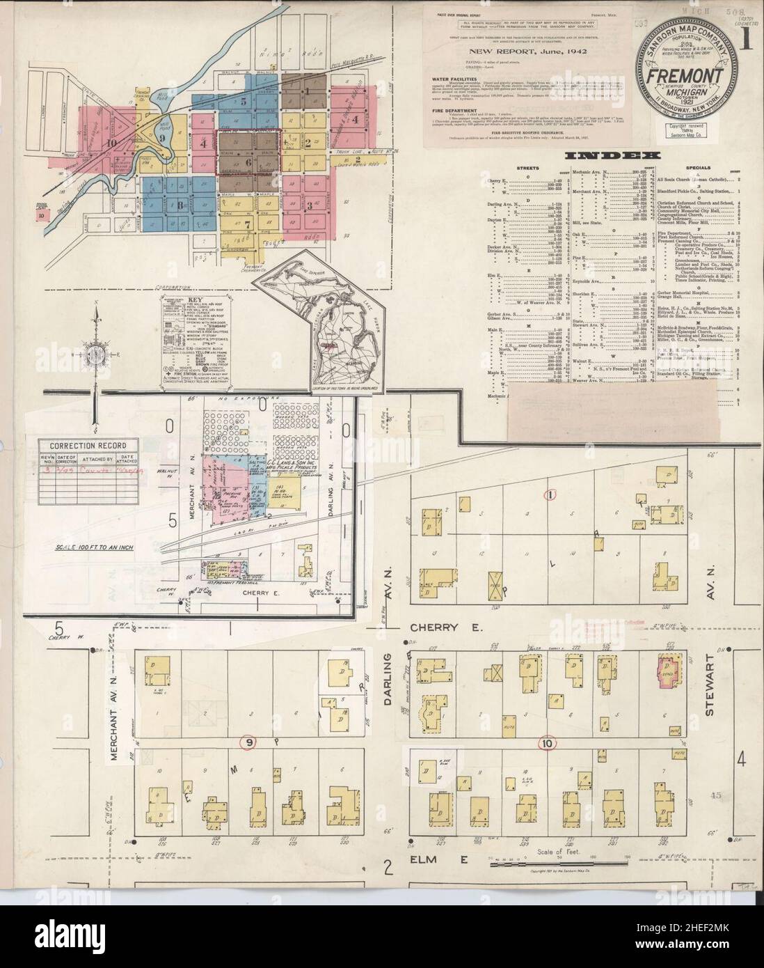 Map of fremont michigan hires stock photography and images Alamy