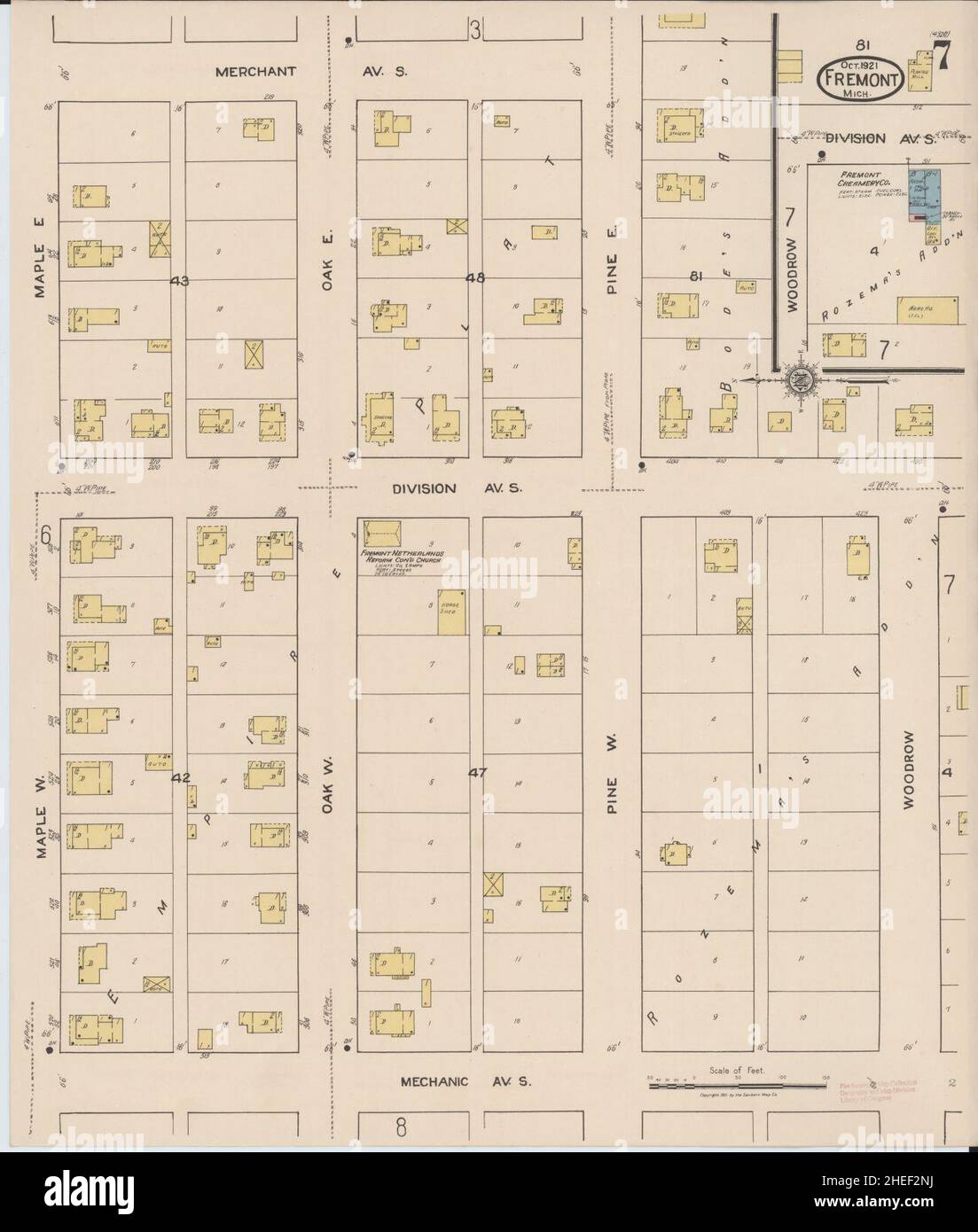 Fremont michigan map hires stock photography and images Alamy