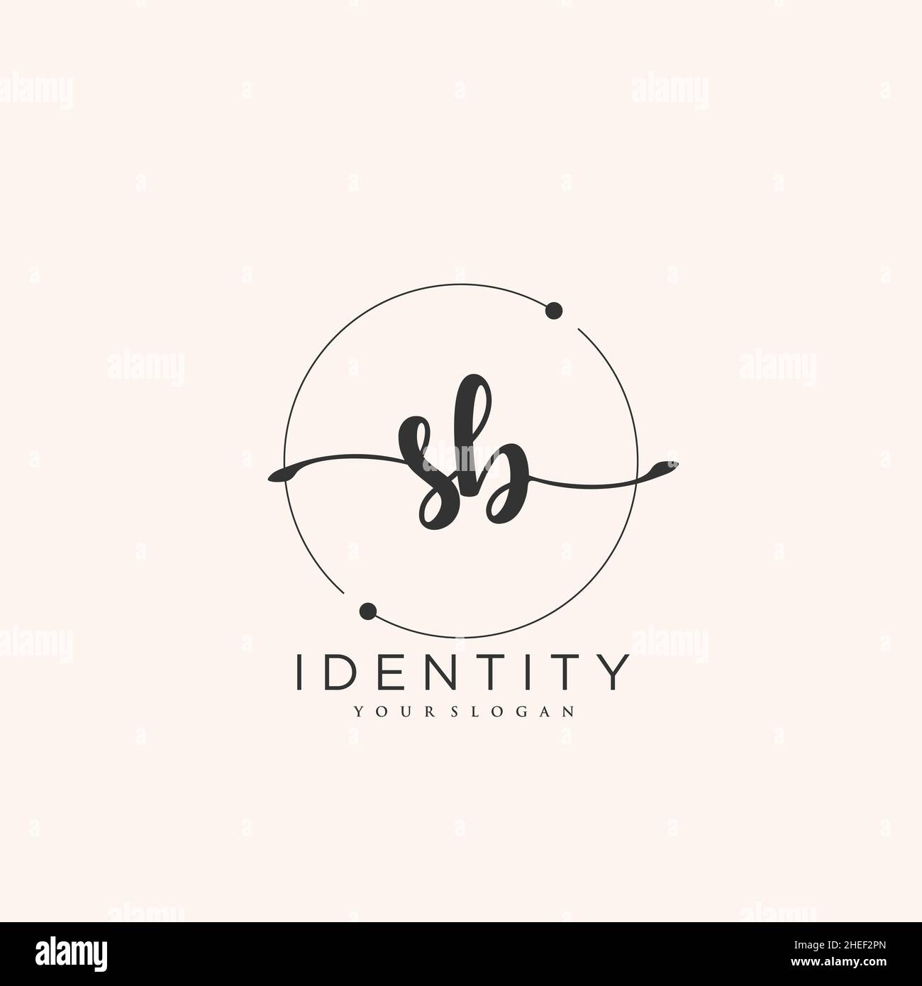 SB Handwriting logo vector art of initial signature, wedding, fashion, jewerly, boutique, floral and botanical with creative template for any company Stock Vector