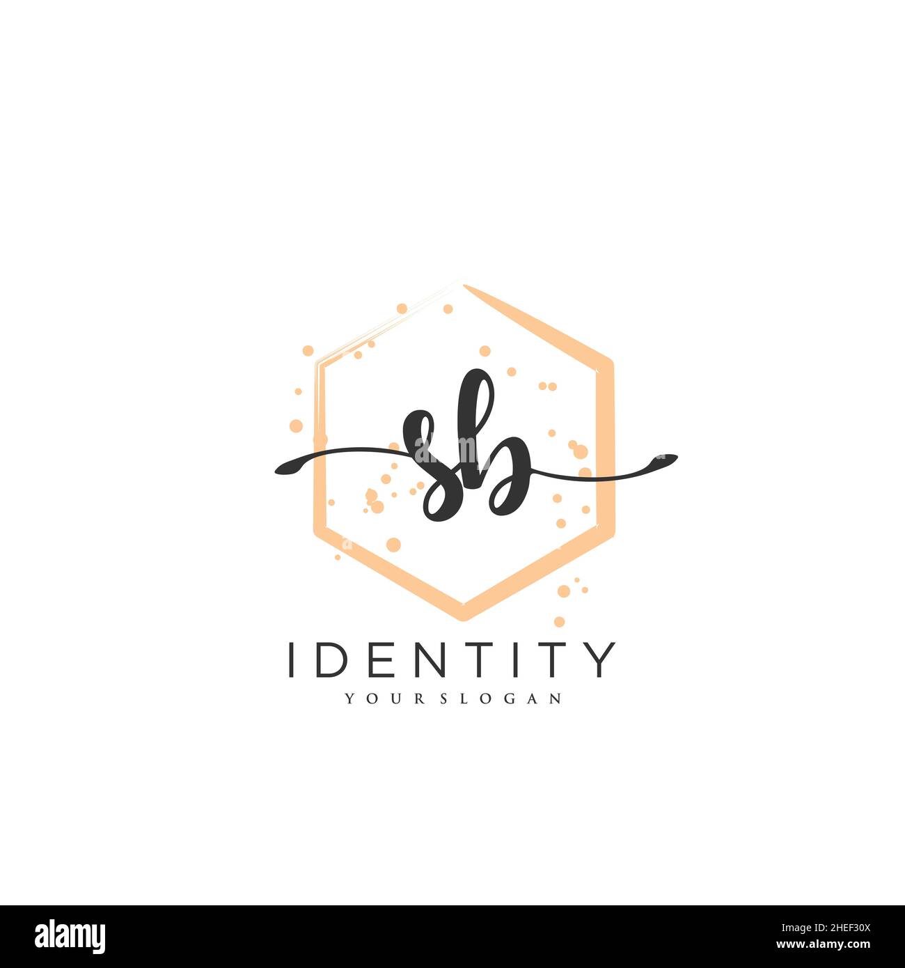 SB Handwriting logo vector art of initial signature, wedding, fashion, jewerly, boutique, floral and botanical with creative template for any company Stock Vector