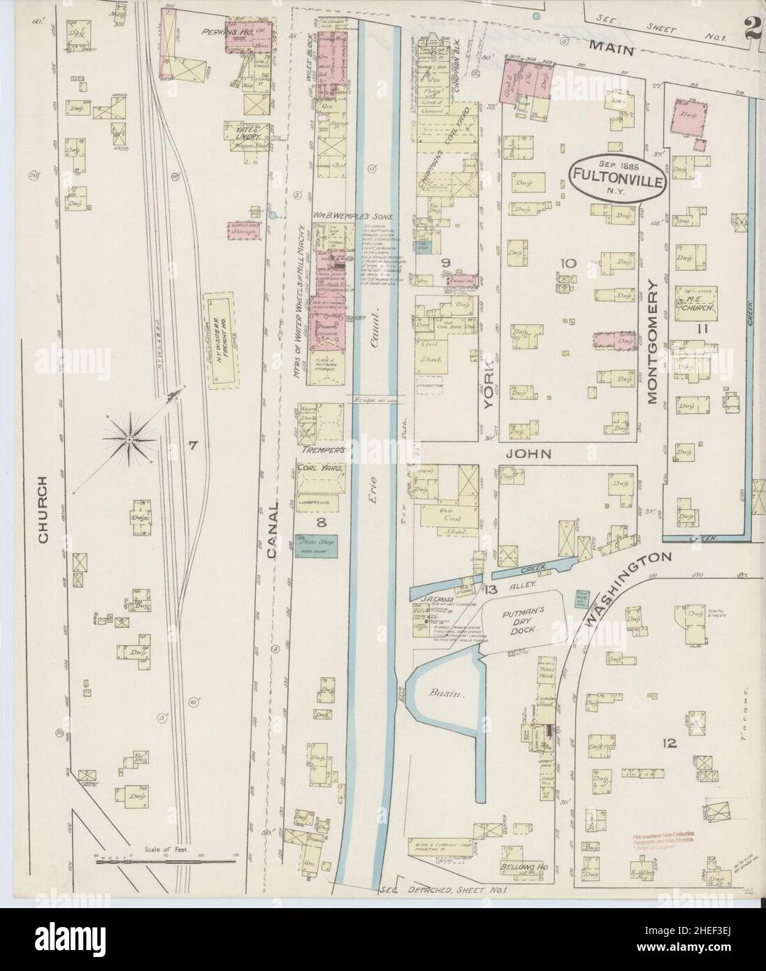 Sanborn Fire Insurance Map from Fultonville, Montgomery County, New