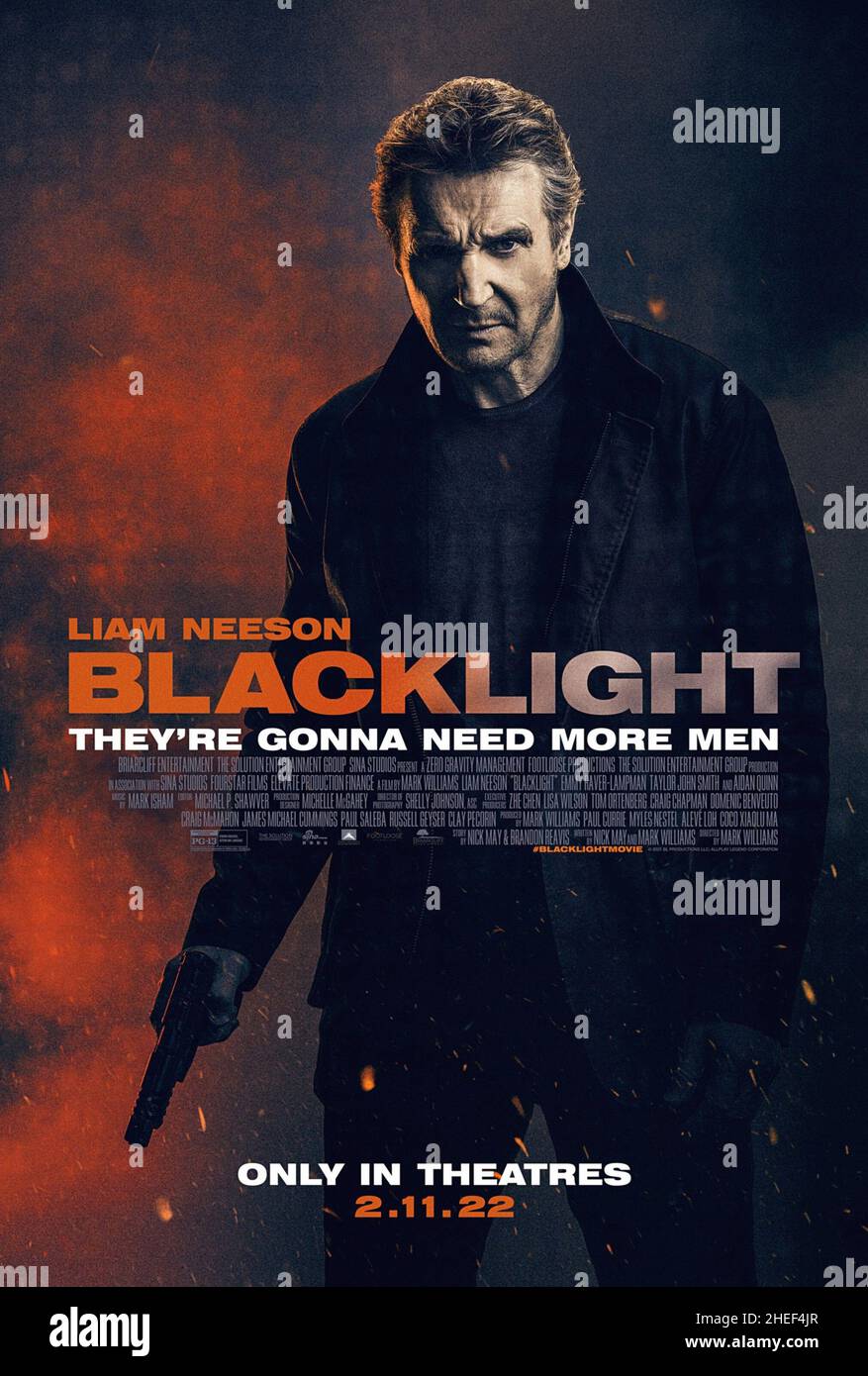 BLACKLIGHT, US poster, Liam Neeson, 2022. © Briarcliff Entertainment