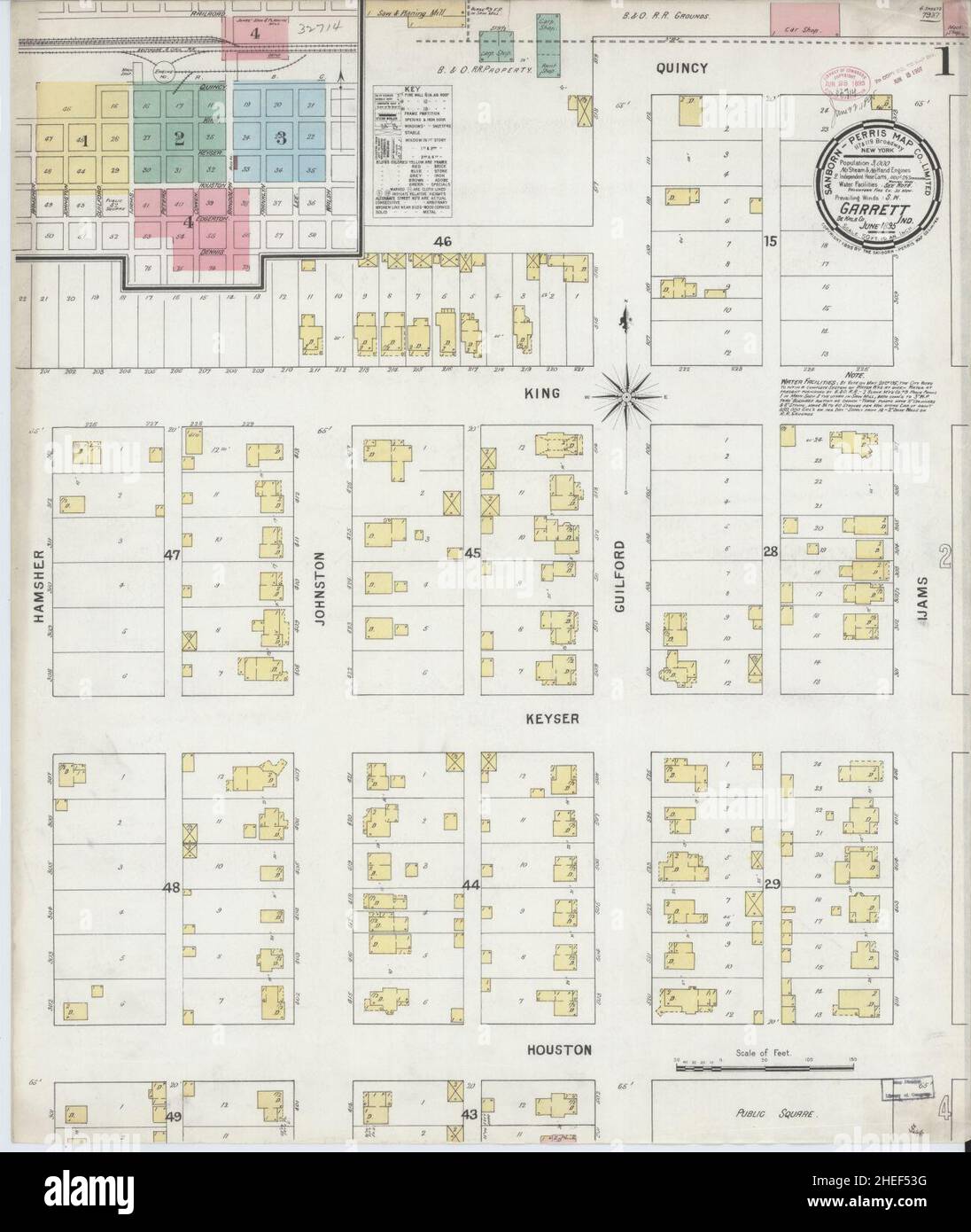 Garrett indiana map hires stock photography and images Alamy