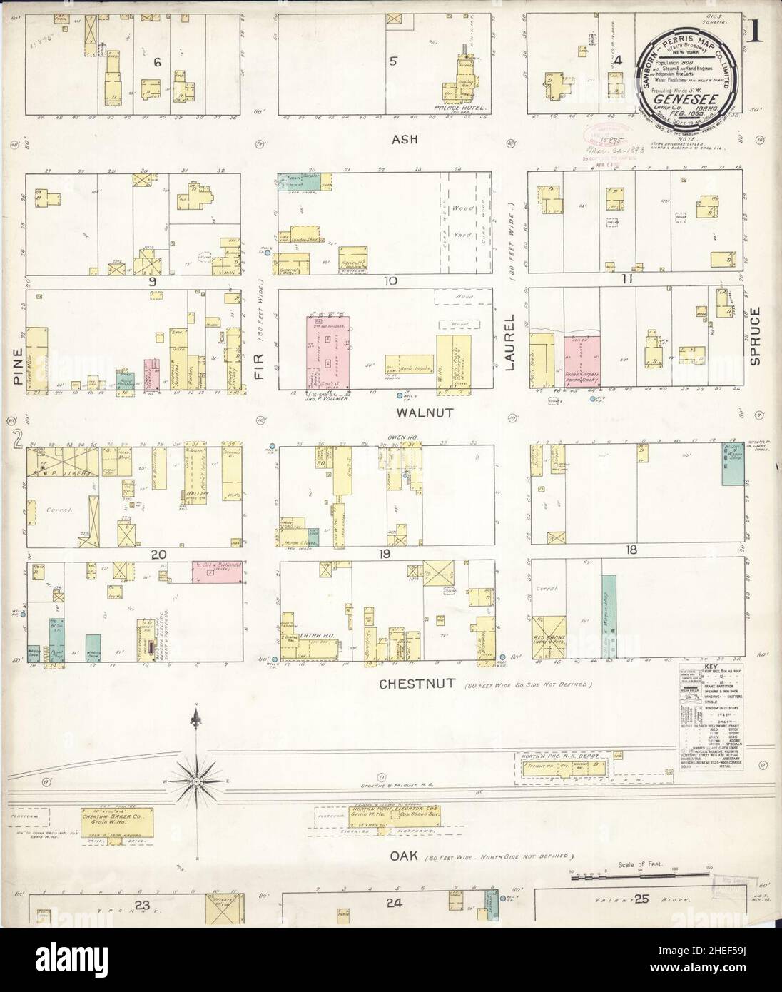 Sanborn Fire Insurance Map from Genesee, Latah County