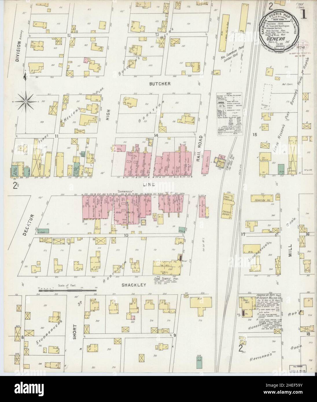 Adams indiana map hi-res stock photography and images - Alamy