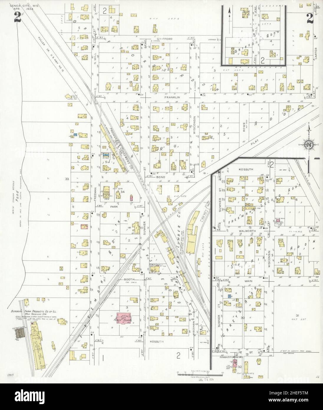 Map of genoa wisconsin hires stock photography and images Alamy