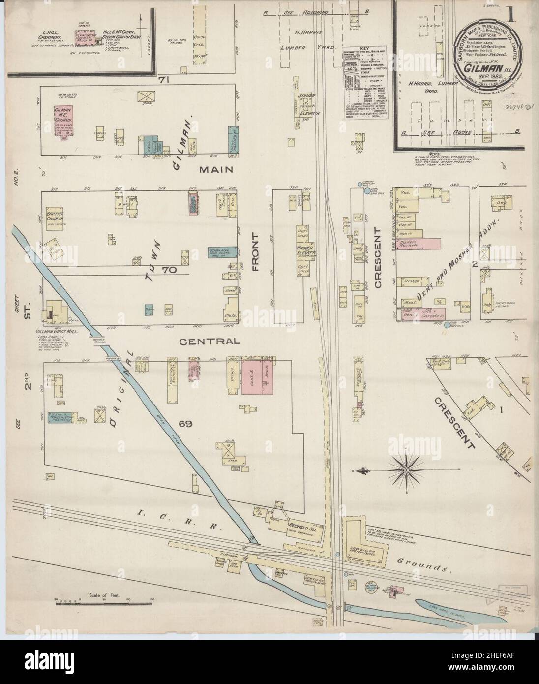Gilman illinois map hires stock photography and images Alamy