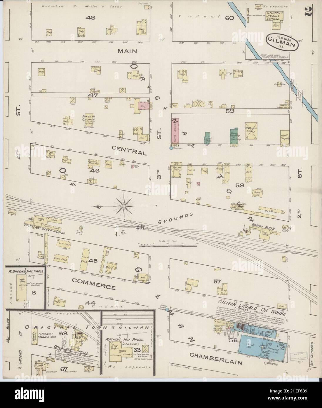 Gilman illinois map hires stock photography and images Alamy