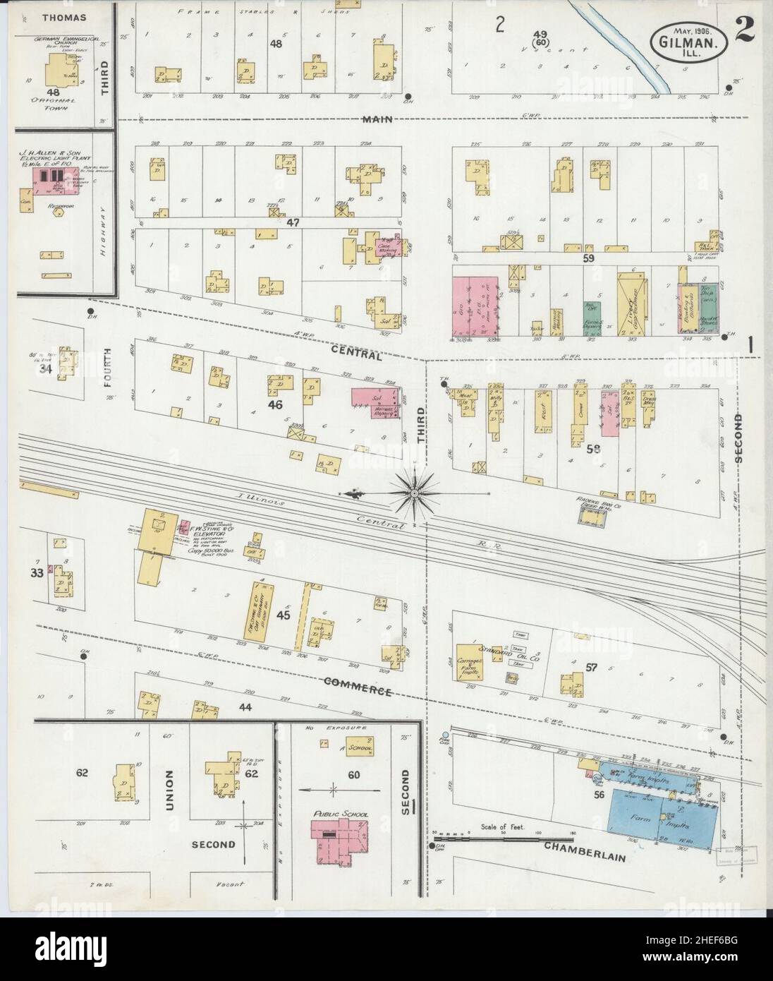 Gilman illinois map hires stock photography and images Alamy