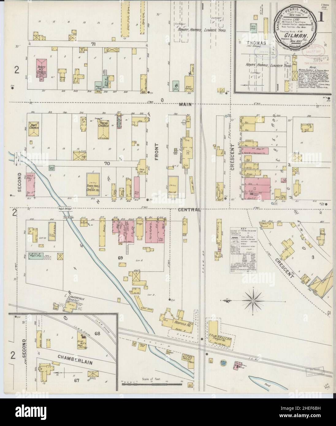 Gilman illinois map hires stock photography and images Alamy