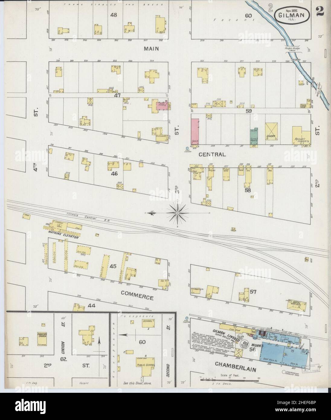 Gilman illinois map hires stock photography and images Alamy