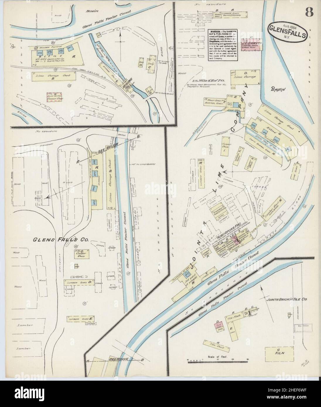 Map of glens falls new york hires stock photography and images Alamy