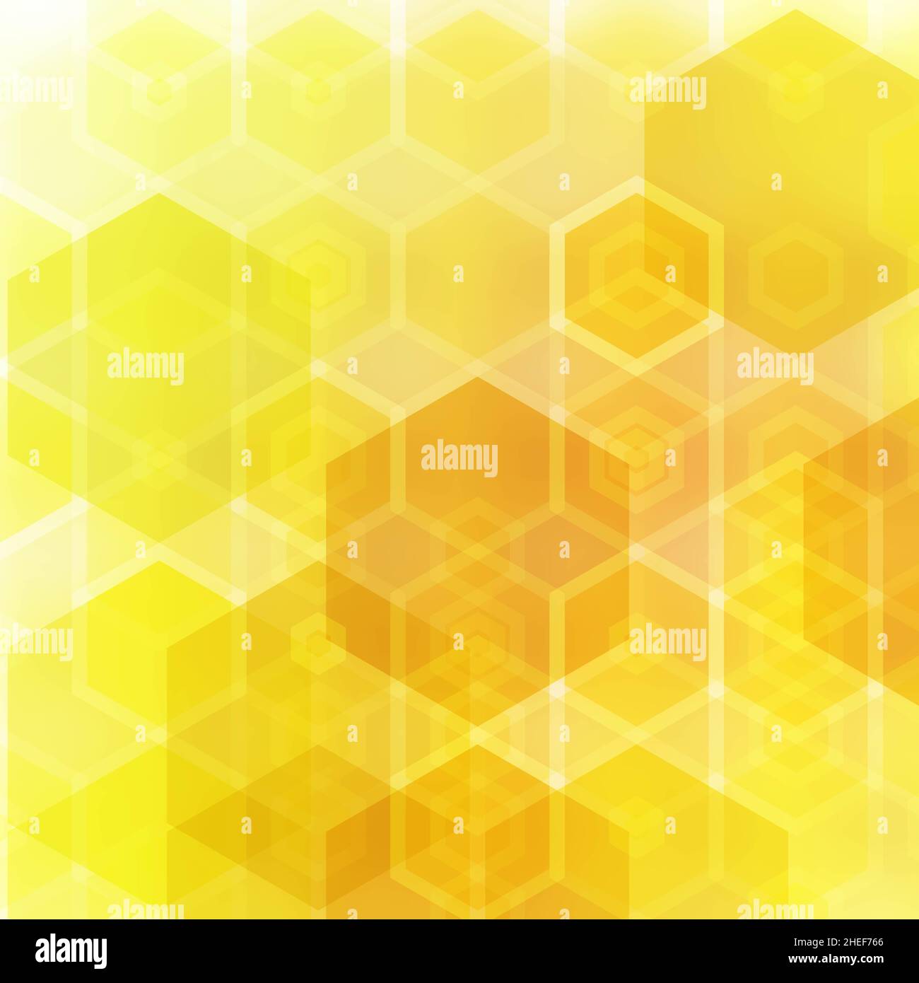 yellow vector background. abstract hexagon illustration Stock Photo - Alamy