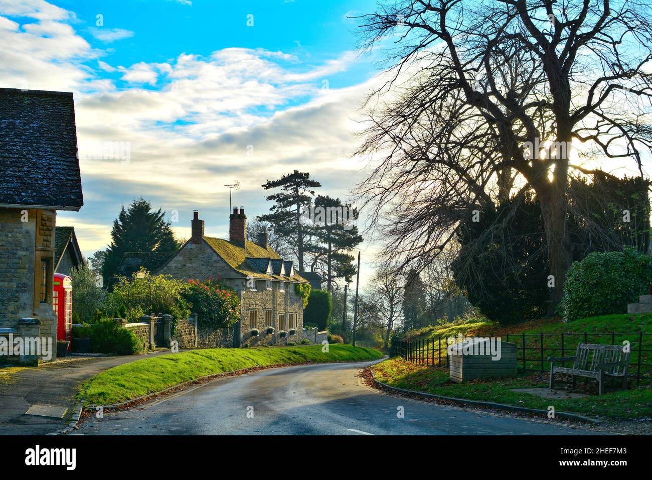 The village of Hambleton near Rutland water Oakham England Uk Stock