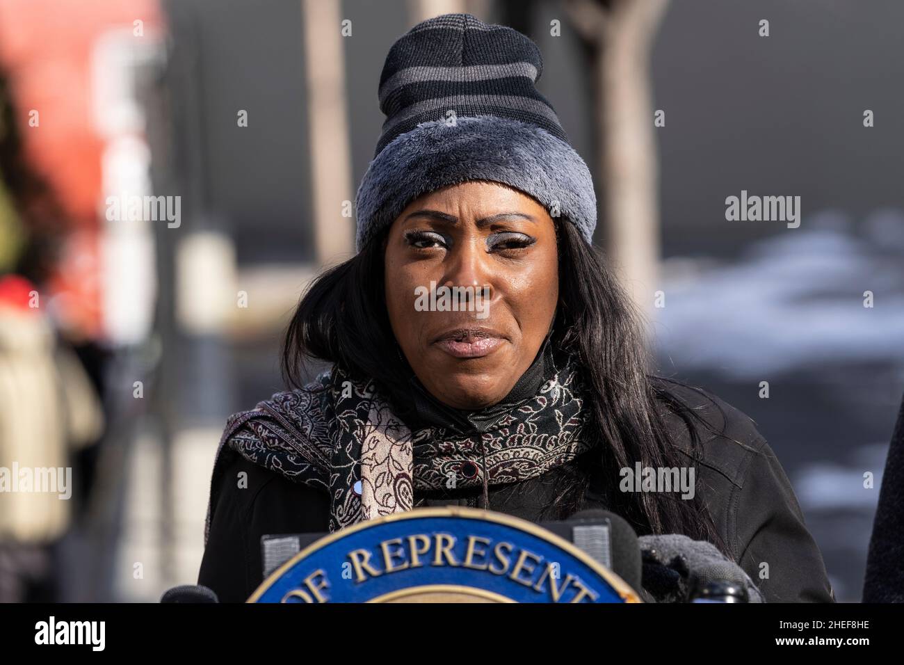 New York, NY - January 10, 2022: Bronx Borough President Vanessa Gibson ...