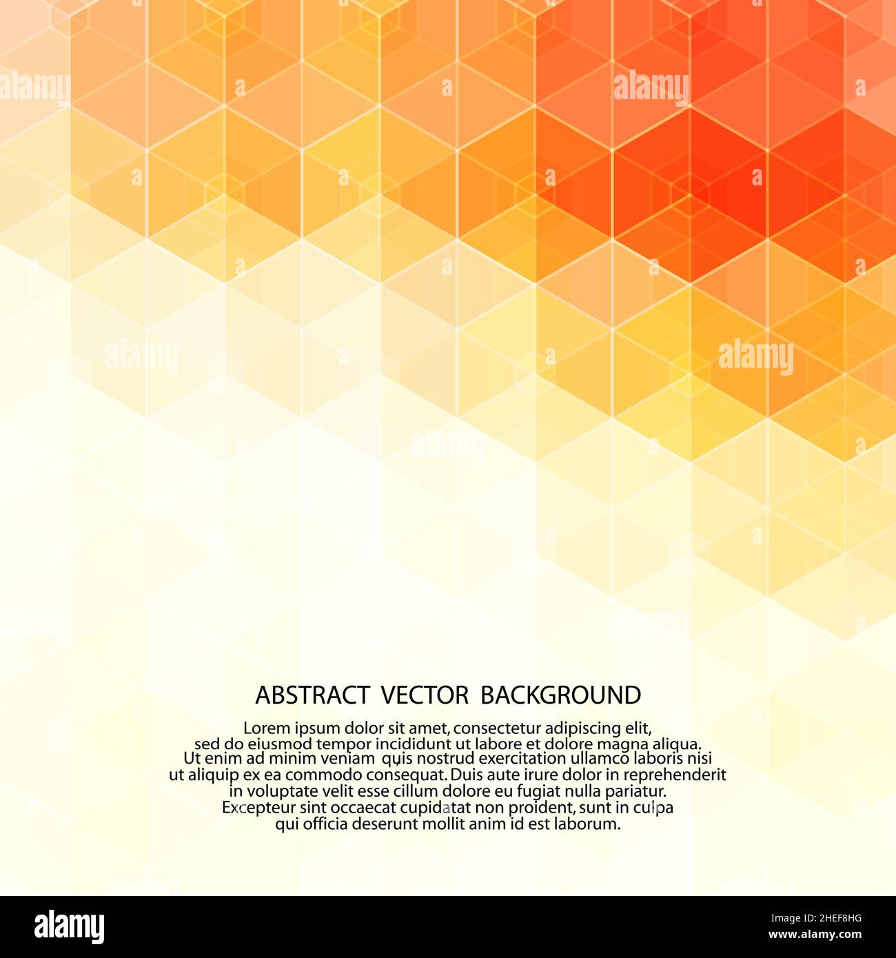 orange hexagon background. Abstract vector illustration Stock Photo - Alamy