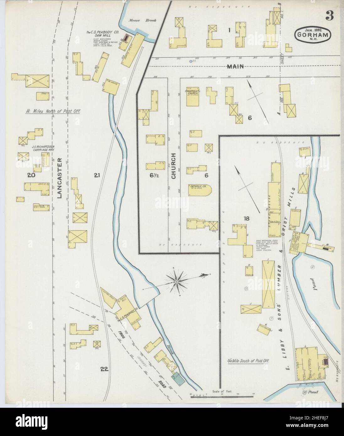 Map of gorham new hampshire hires stock photography and images Alamy