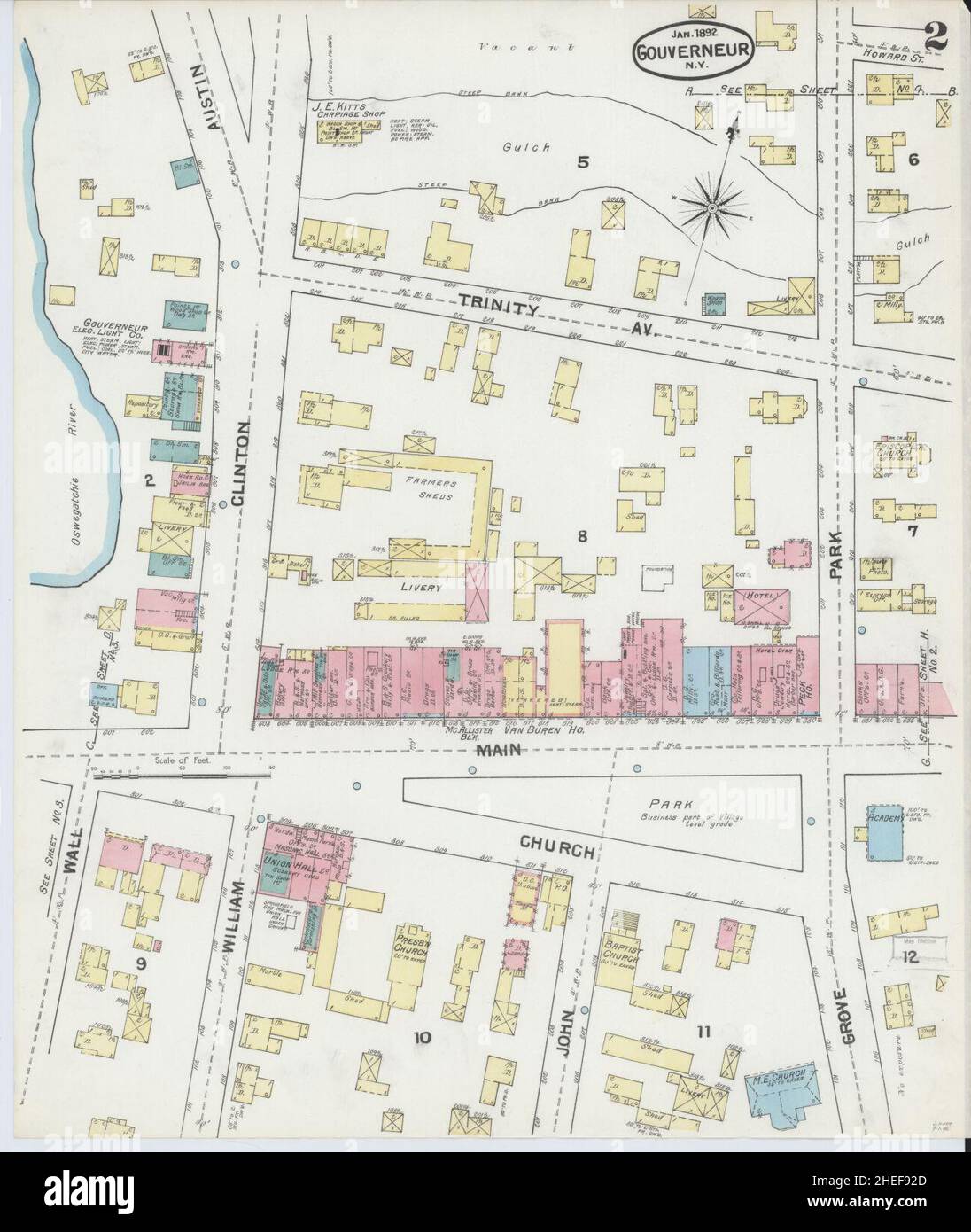 Gouverneur new york map hires stock photography and images Alamy