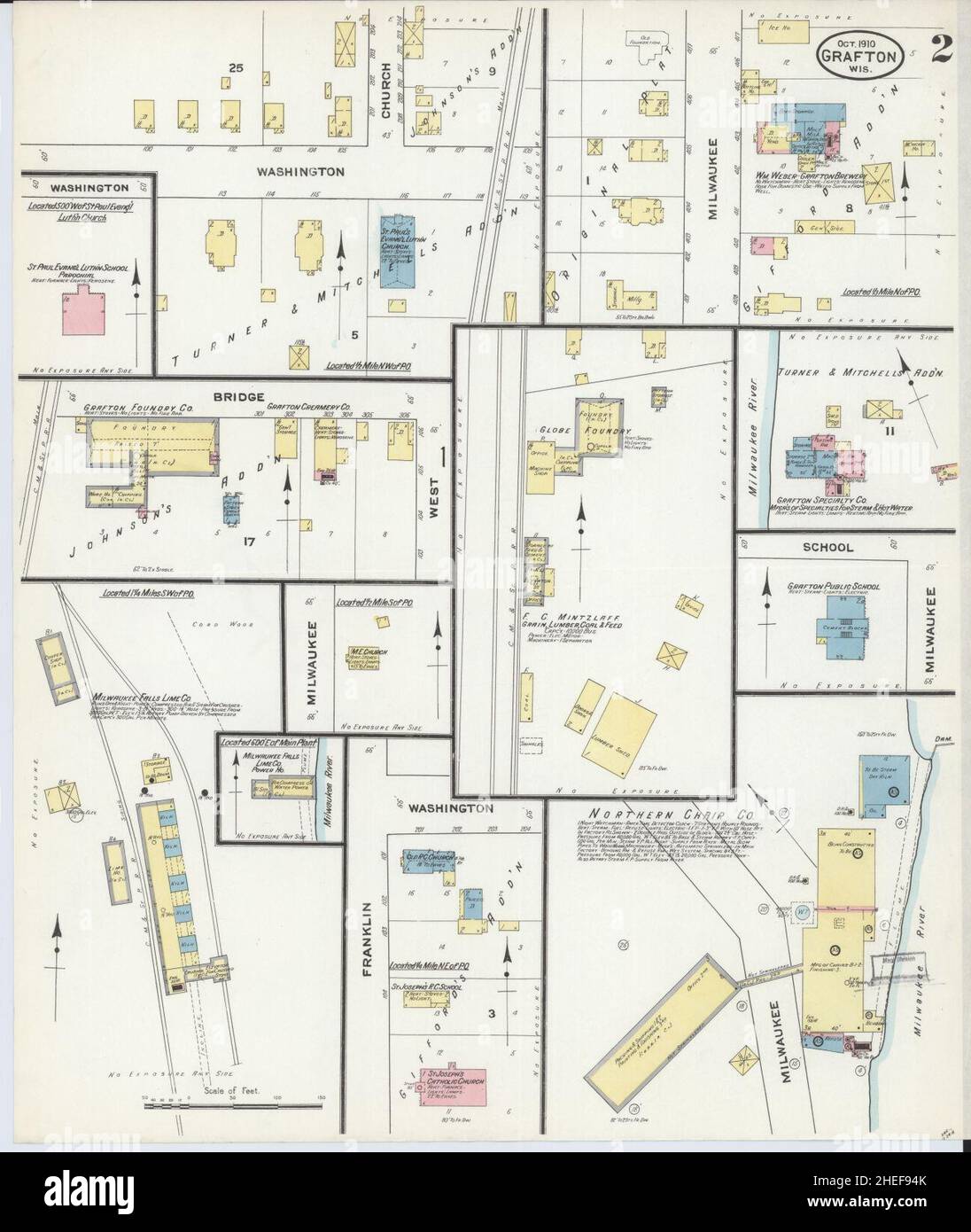 Map of grafton wisconsin hires stock photography and images Alamy