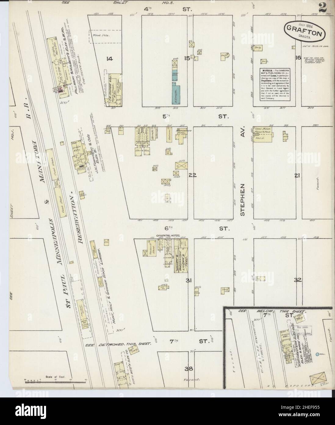 Sanborn Fire Insurance Map from Grafton, Walsh County, North Dakota