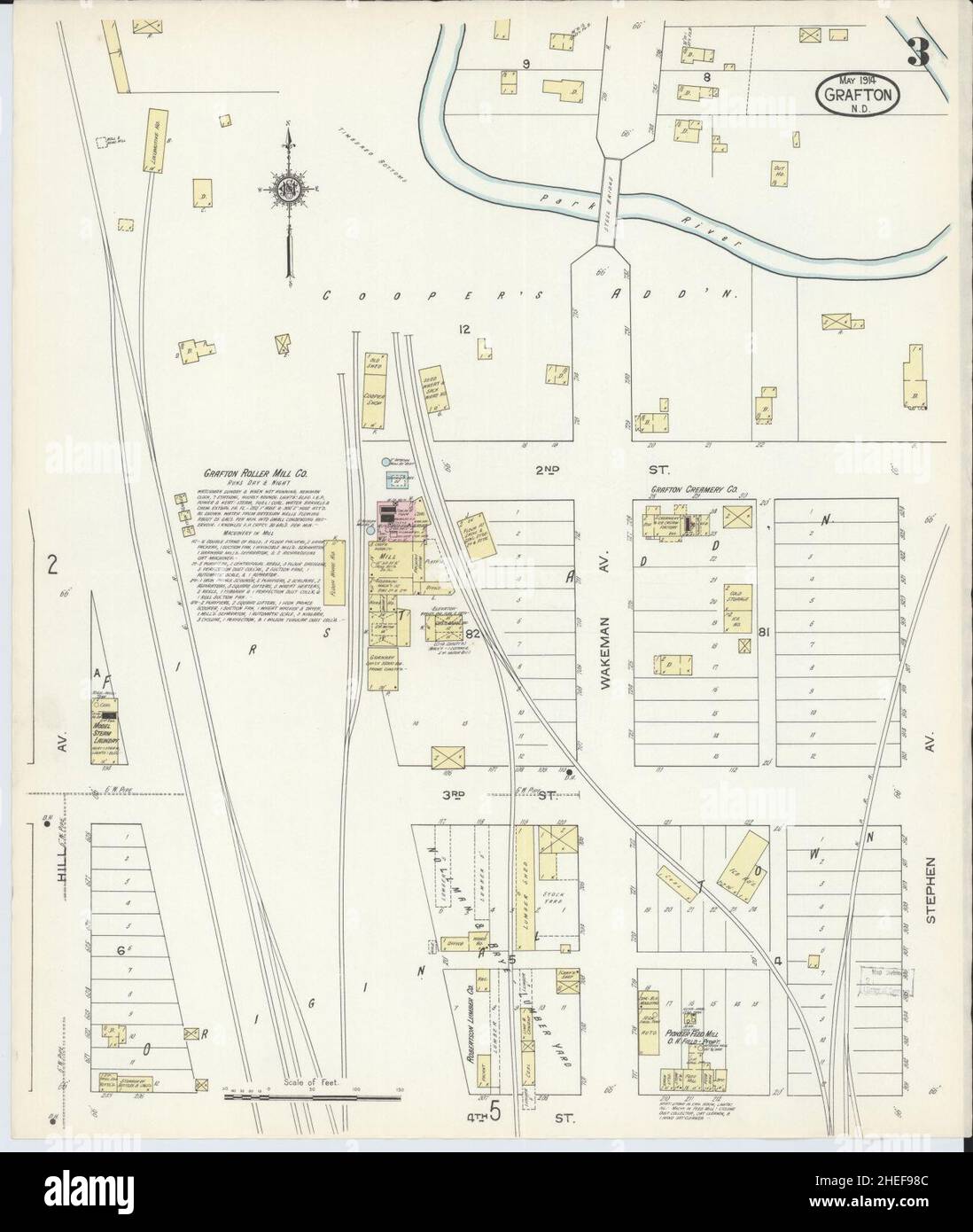 Map of grafton north dakota hires stock photography and images Alamy